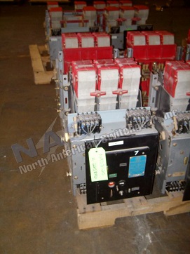 ITE K-225 circuit breaker pictured.  Available electrically or manually operated; stationary or drawout.